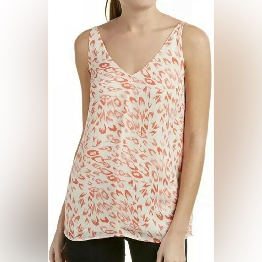 CABI #267 Pink Coral Animal Print Sleeveless Tank Top Women’s Medium Lined - Picture 4 of 13